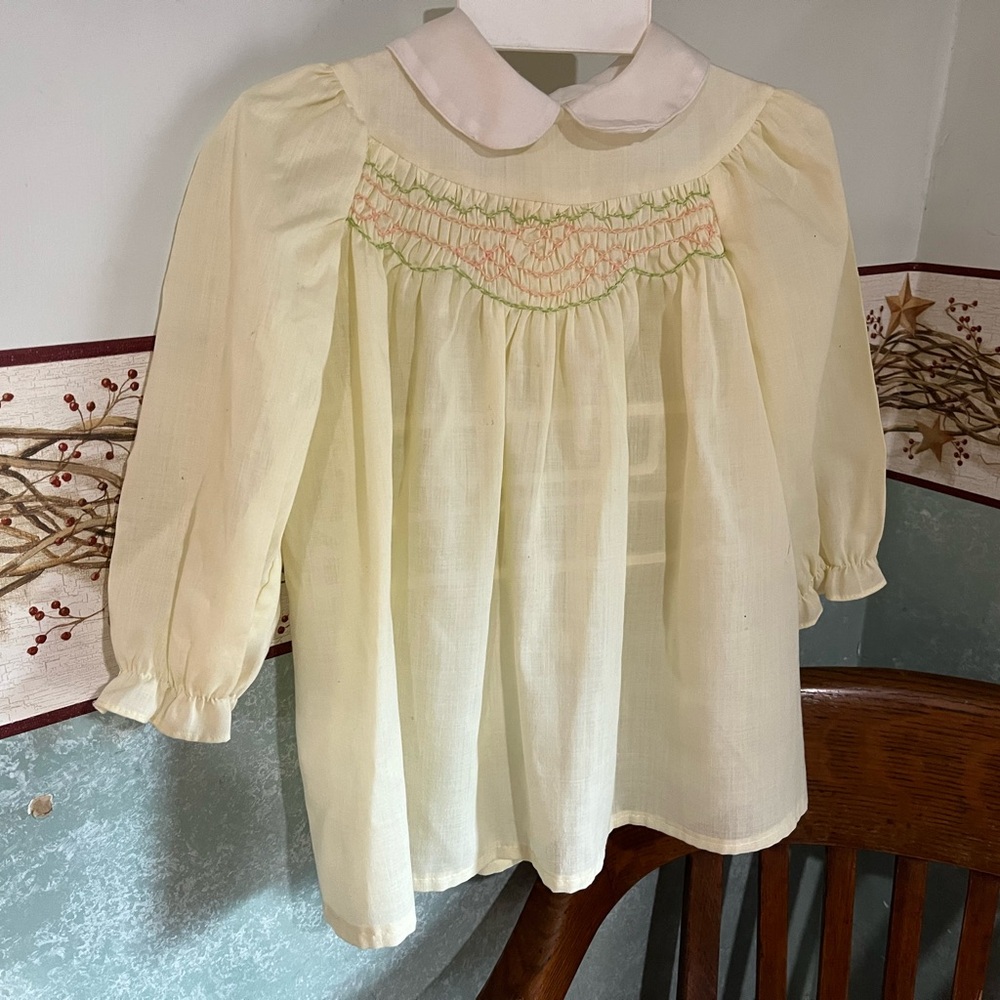 Vintage Polly Flanders smocked dress